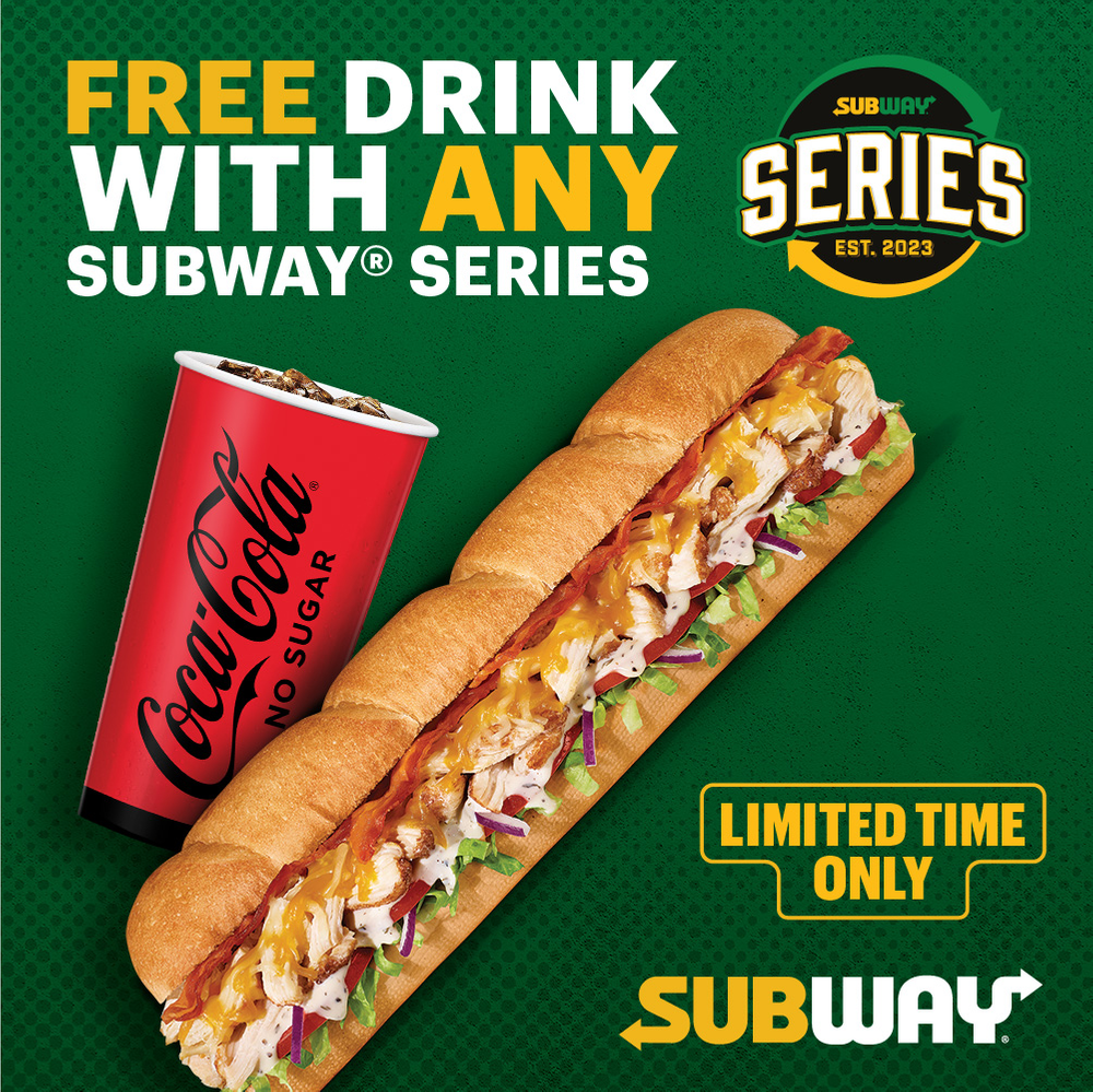 Subway Series Free Drink